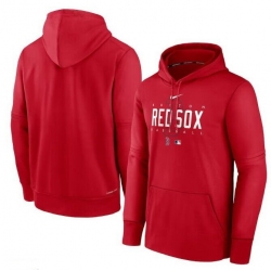 Men Boston Red Sox Red Collection Pregame Performance Pullover Hoodie