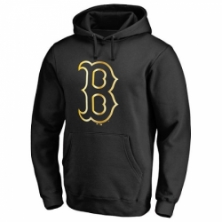 Men MLB Boston Red Sox Gold Collection Pullover Hoodie Black