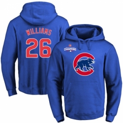 MLB Men Chicago Cubs 26 Billy Williams Royal Team Color Primary Logo Pullover Hoodie