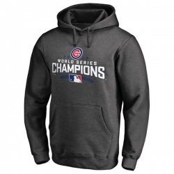 Men Chicago Cubs Charcoal 2016 World Series Champions Locker Room Streak Fleece Men Pullover Hoodie