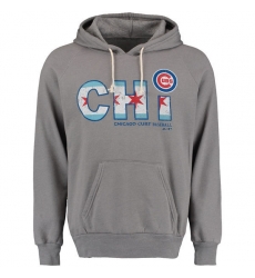 Men Chicago Cubs Gray Men Pullover Hoodie