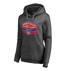 Chicago Cubs Heather Gray 2016 World Series Champions Sign Win Women Pullover Hoodie