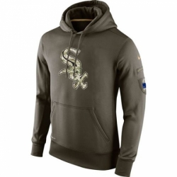 Men MLB Nike Chicago White Sox Olive Salute To Service KO Performance Hoodie