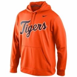 MLB Detroit Tigers Nike Men KO Wordmark Perfomance Hoodie Orange