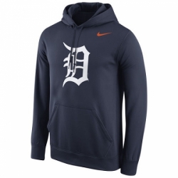 Men MLB Detroit Tigers Nike Logo Performance Pullover Hoodie Navy