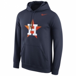 Men MLB Houston Astros Nike Logo Performance Pullover Hoodie Navy