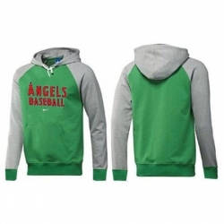 MLB Men Nike Los Angeles Angels of Anaheim Pullover Hoodie GreenGrey