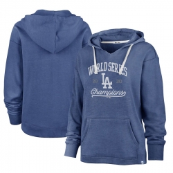 Los Angeles Dodgers  2747 Women 2020 World Series Champions Playoff Emerson Pullover Hoodie Royal