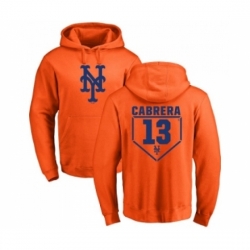Men MLB Nike New York Mets 13 Asdrubal Cabrera Orange RBI Pullover Hoodie