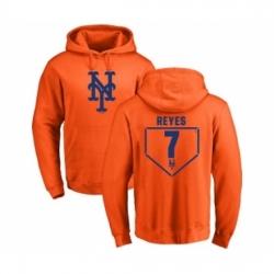 Men MLB Nike New York Mets 7 Jose Reyes Orange RBI Pullover Hoodie