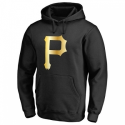 Men MLB Pittsburgh Pirates Gold Collection Pullover Hoodie Black