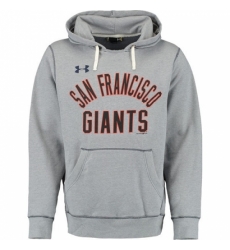 Men MLB San Francisco Giants Under Armour Legacy Fleece Hoodie Gray