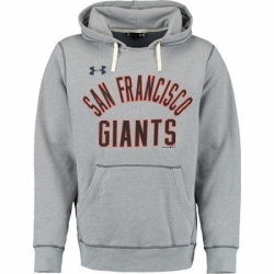 Men MLB San Francisco Giants Under Armour Legacy Fleece Hoodie Gray