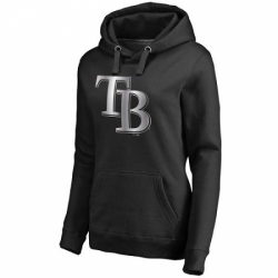 MLB Tampa Bay Rays Women Platinum Collection Pullover Hoodie Black