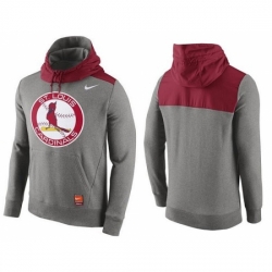 MLB Men St Louis Cardinals Nike Gray Cooperstown Collection Hybrid Pullover Hoodie