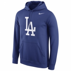 Men MLB LA Dodgers Nike Logo Performance Pullover Hoodie Royal