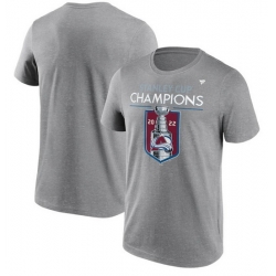 Men Colorado Avalanche Grey 2022 Stanley Cup Champions Jersey Roster T Shirt