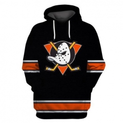 Men Anaheim Ducks Black Alternate All Stitched Hooded Sweatshirt