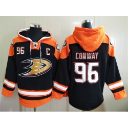 Men Anaheim Ducks Charlie Conway 96 Blue Stitched NHL Hoodie