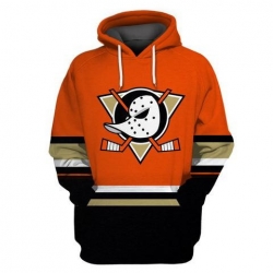 Men Anaheim Ducks Orange Alternate All Stitched Hooded Sweatshirt