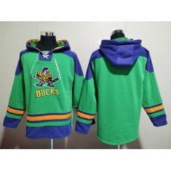 Men's Anaheim Ducks Blank Green Must-Have Lace-Up Pullover Hoodie