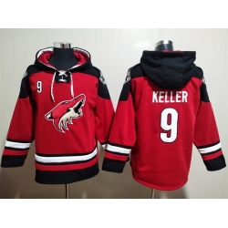 Men's Arizona Coyotes #9 Clayton Keller Red Ageless Must-Have Lace-Up Pullover Hoodie