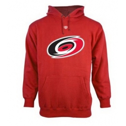 Men Carolina Hurricanes Old Time Hockey Big Logo with Crest Pullover Hoodie Red