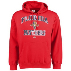 Men Florida Panthers Majestic Heart  26 Soul Hoodie Red