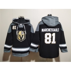 Men Vegas Golden Knights 81 Jonathan Marchessault Black Ageless Must Have Lace Up Pullover Hoodie