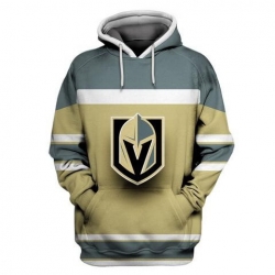 Men Vegas Golden Knights Gold All Stitched Hooded Sweatshirt