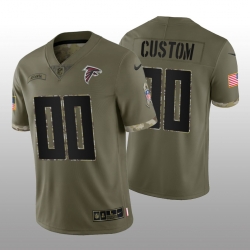 Men Women Youth Atlanta Falcons ACTIVE PLAYER Custom Olive 2022 Salute To Service Limited Stitched Jersey