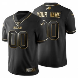 Men Women Youth Toddler Buffalo Bills Custom Men Nike Black Golden Limited NFL 100 Jersey