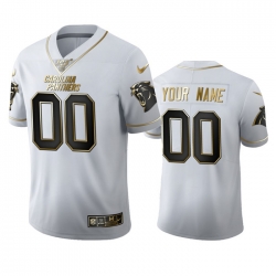 Men Women Youth Toddler Carolina Panthers Custom Men Nike White Golden Edition Vapor Limited NFL 100 Jersey