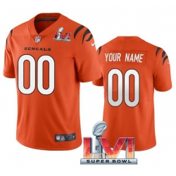 Men Women Youth Cincinnati Bengals ACTIVE PLAYER Custom 2022 Orange Super Bowl LVI Vapor Limited Stitched Jersey