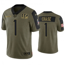 Men Women Youth Toddler Cincinnati Bengals Custom 2021 Olive Salute To Service Limited Jersey