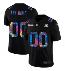 Men Women Youth Toddler Cincinnati Bengals Custom Men Nike Multi Color Black 2020 NFL Crucial Catch Vapor Untouchable Limited Jersey