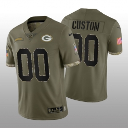 Men Women Youth Green Bay Packers ACTIVE PLAYER Custom Olive 2022 Salute To Service Limited Stitched Jersey