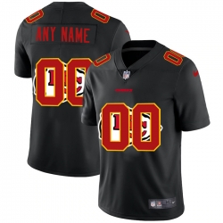 Men Women Youth Toddler Kansas City Chiefs Custom Men Nike Team Logo Dual Overlap Limited NFL Jerseyey Black