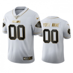 Men Women Youth Toddler Kansas City Chiefs Custom Men Nike White Golden Edition Vapor Limited NFL 100 Jersey