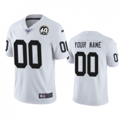 Men Women Youth Toddler Nike Las Vegas Raiders Custom White 60th Anniversary Vapor Limited Stitched NFL 100th Season Jersey
