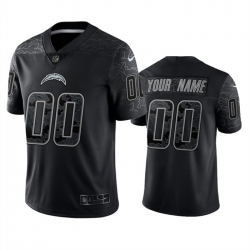 Men Women Youth Los Angeles Chargers Active Player Custom Black Reflective Limited Stitched Football Jersey