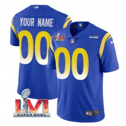 Men Women Youth Los Angeles Rams ACTIVE PLAYER Custom 2022 Royal Super Bowl LVI Vapor Limited Stitched Jersey