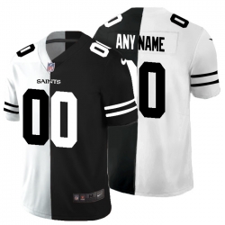 Men Women Youth Toddler New Orleans Saints Custom Men Black V White Peace Split Nike Vapor Untouchable Limited NFL Jersey