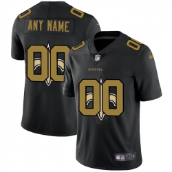 Men Women Youth Toddler New Orleans Saints Custom Men Nike Team Logo Dual Overlap Limited NFL Jerseyey Black