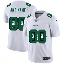 Men Women Youth Toddler New York Jets Custom White Men Nike Team Logo Dual Overlap Limited NFL Jersey