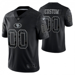 Men San Francisco 49ers ACTIVE PLAYER Custom Black Reflective Limited Stitched Football Jersey