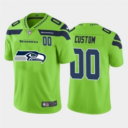 Men Women Youth Toddler Seattle Seahawks Custom Green Men Nike Big Team Logo Player Vapor Limited NFL Jersey