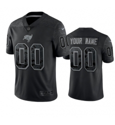 Men Women Youth Custom Tampa Bay Buccaneers Black Reflective Limited Stitched Jersey