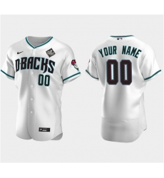 Men Arizona Diamondbacks Actve Player Custom White 2023 World Series Flex Base Stitched Jersey