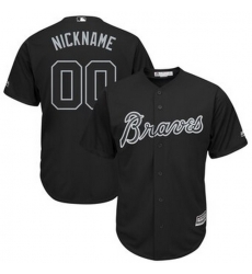Men Women Youth Toddler All Size Atlanta Braves Majestic 2019 Players Weekend Cool Base Roster Custom Black Jersey